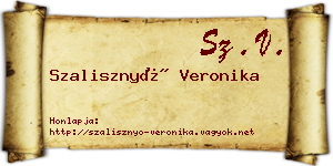 Szalisznyó Veronika névjegykártya