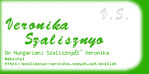 veronika szalisznyo business card